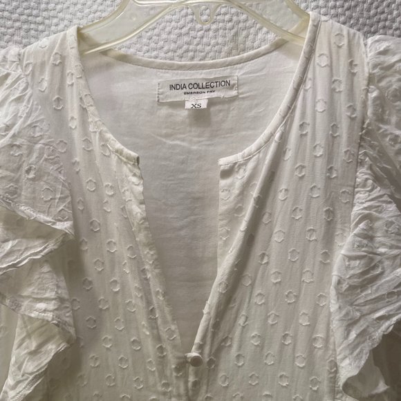 Tiered, Linen Summer Dress - Picture 3 of 5